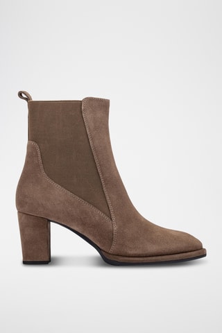 Botines de piel - Marrón claro