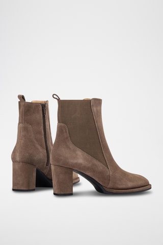Botines de piel - Marrón claro
