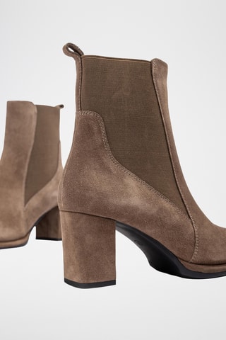 Botines de piel - Marrón claro