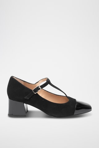 Zapatos de piel de tacón - Negro
