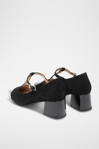 Zapatos de piel de tacón - Negro