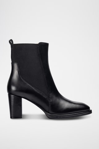 Botines de piel - Negro