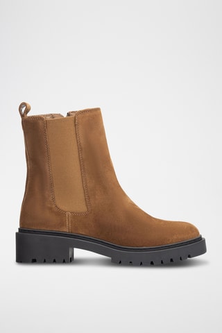 Botines de piel - Marrón