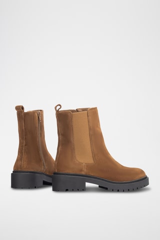 Botines de piel - Marrón