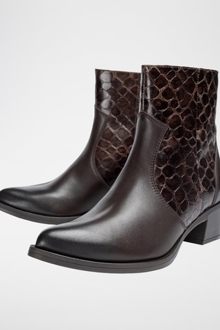 Botines de piel - Marrón oscuro