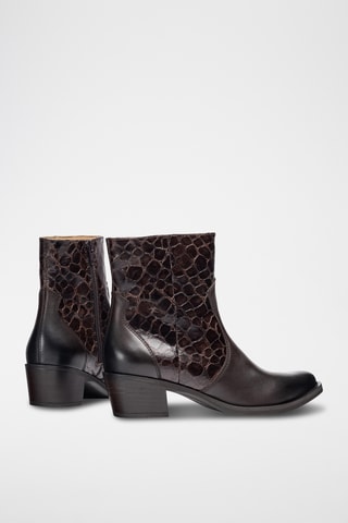 Botines de piel - Marrón oscuro