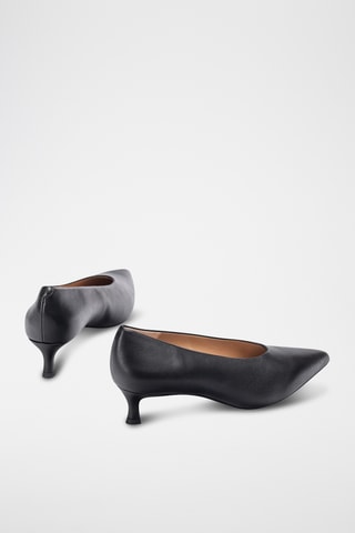 Zapatos de piel de tacón - Negro