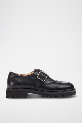 Mocasines con plataforma de piel - Negro