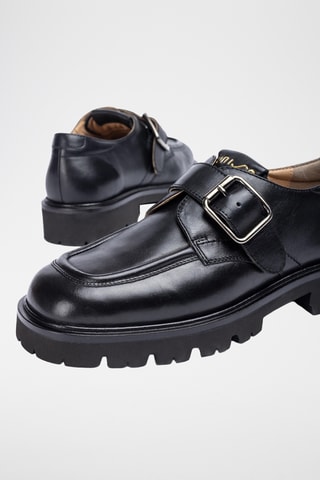 Mocasines con plataforma de piel - Negro