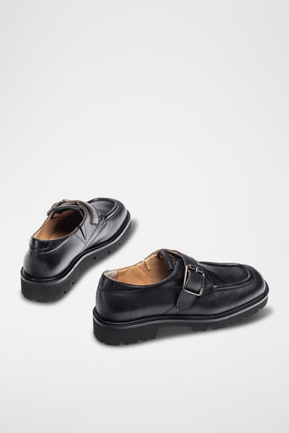 Mocasines con plataforma de piel - Negro