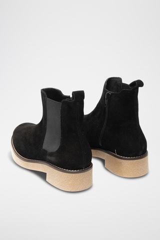 Botines de piel - Negro
