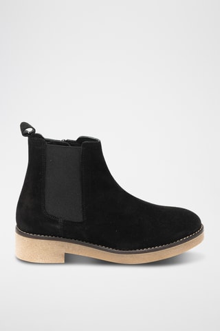 Botines de piel - Negro