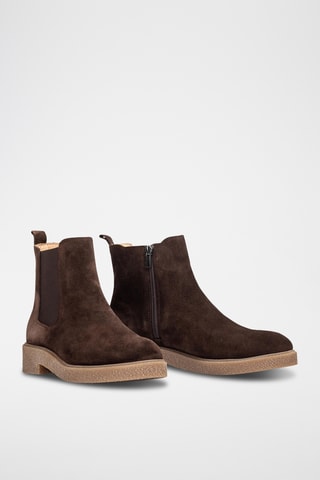 Botines de piel - Marrón