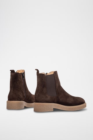 Botines de piel - Marrón