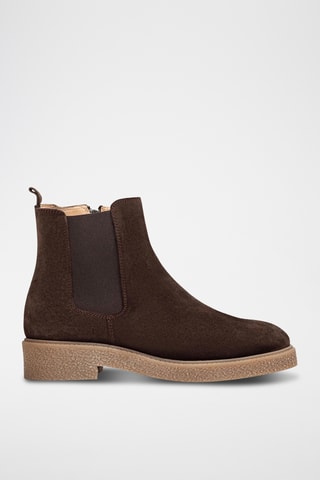 Botines de piel - Marrón