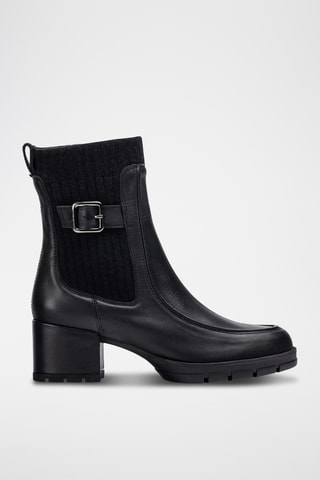 Botines Chelsea de piel - Negro
