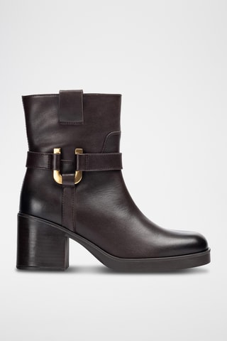Botines de piel - Marrón oscuro
