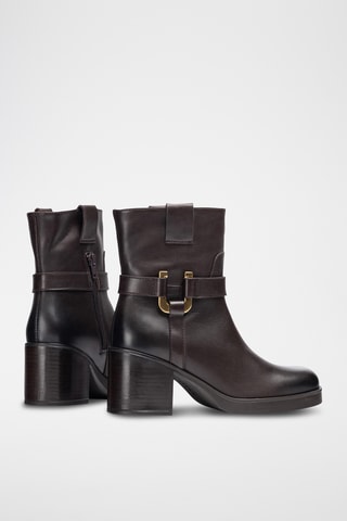 Botines de piel - Marrón oscuro