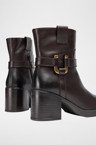 Botines de piel - Marrón oscuro