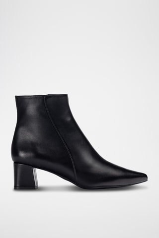 Botines de piel - Negro