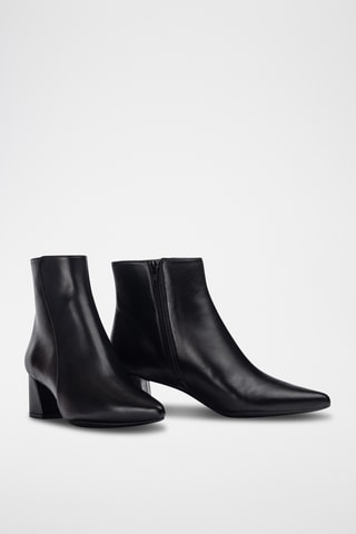 Botines de piel - Negro