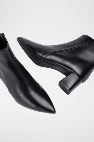 Botines de piel - Negro