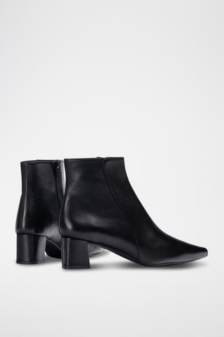 Botines de piel - Negro