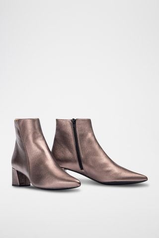 Botines de piel - Gris