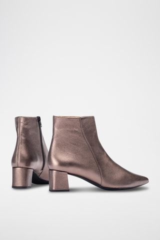Botines de piel - Gris