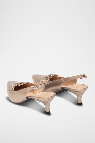 Zapatos de piel de tacón - Dorado