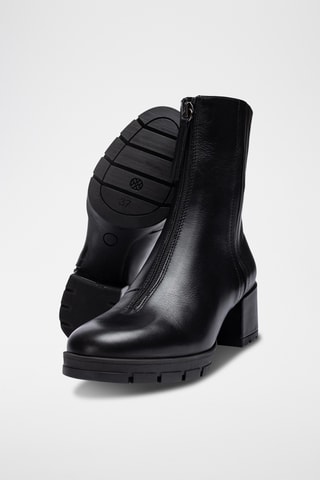 Botines de piel - Negro