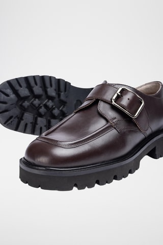Mocasines con plataforma de piel - Marrón oscuro