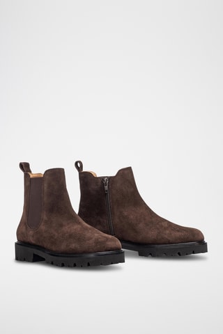 Botines de piel - Marrón