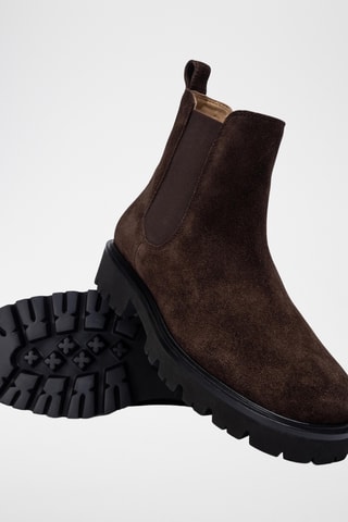 Botines de piel - Marrón