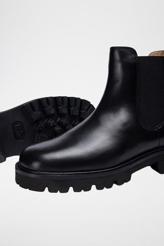 Botines de piel - Negro