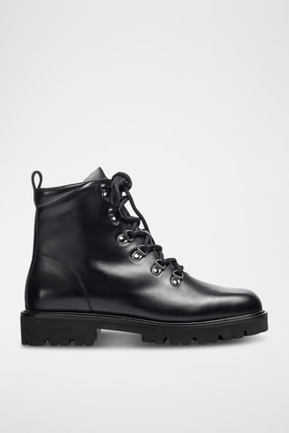 Botines de piel - Negro