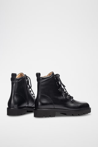 Botines de piel - Negro