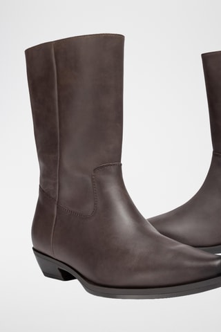 Botines de piel - Marrón oscuro