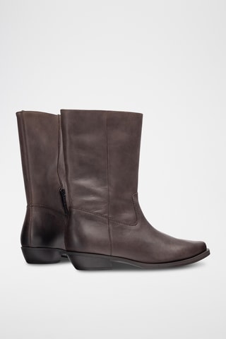 Botines de piel - Marrón oscuro