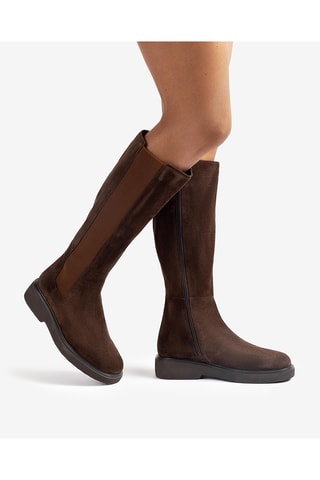 Botas de piel - Marrón