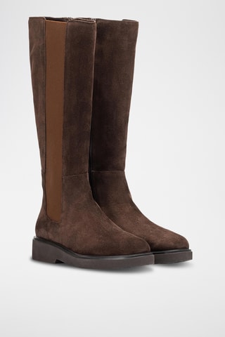 Botas de piel - Marrón