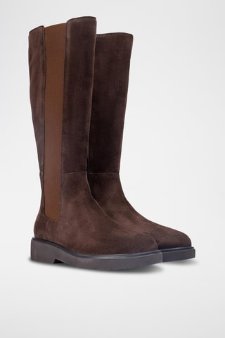 Botas de piel - Marrón