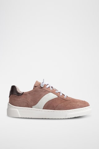 Zapatillas de piel con plataforma - Marrón claro