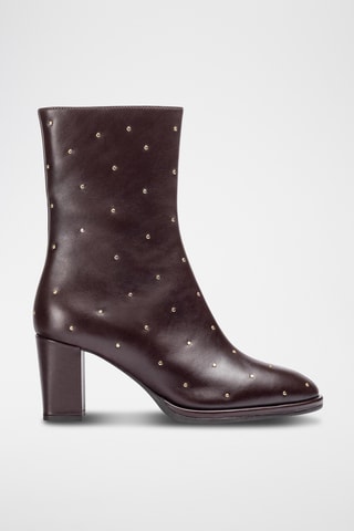 Botines de piel - Marrón