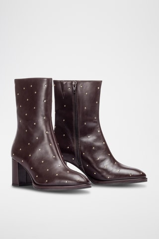 Botines de piel - Marrón