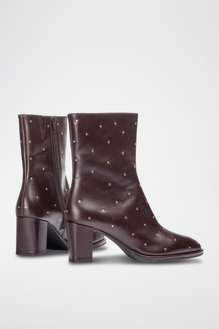 Botines de piel - Marrón