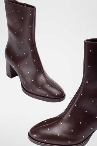 Botines de piel - Marrón