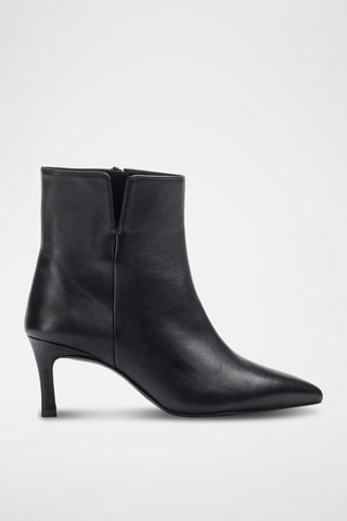 Botines de piel - Negro