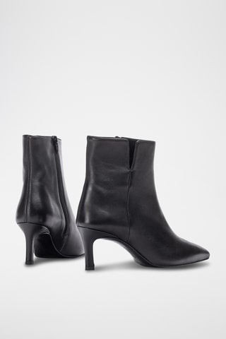 Botines de piel - Negro