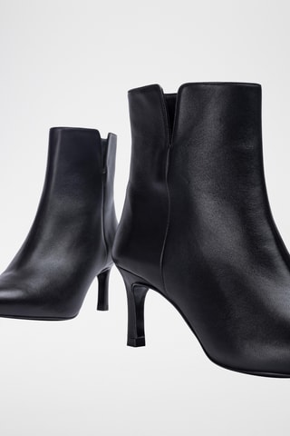 Botines de piel - Negro